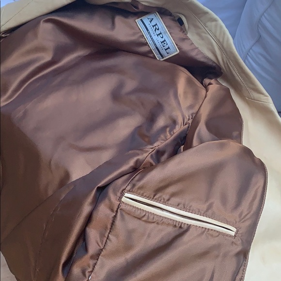 Leather dress coat jacket - Picture 8 of 8